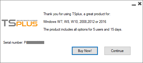 TSplus activation key download