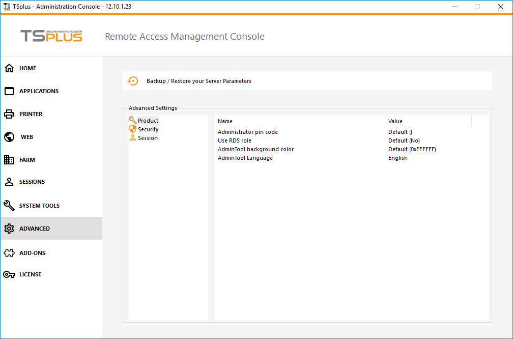 TSplus default password download