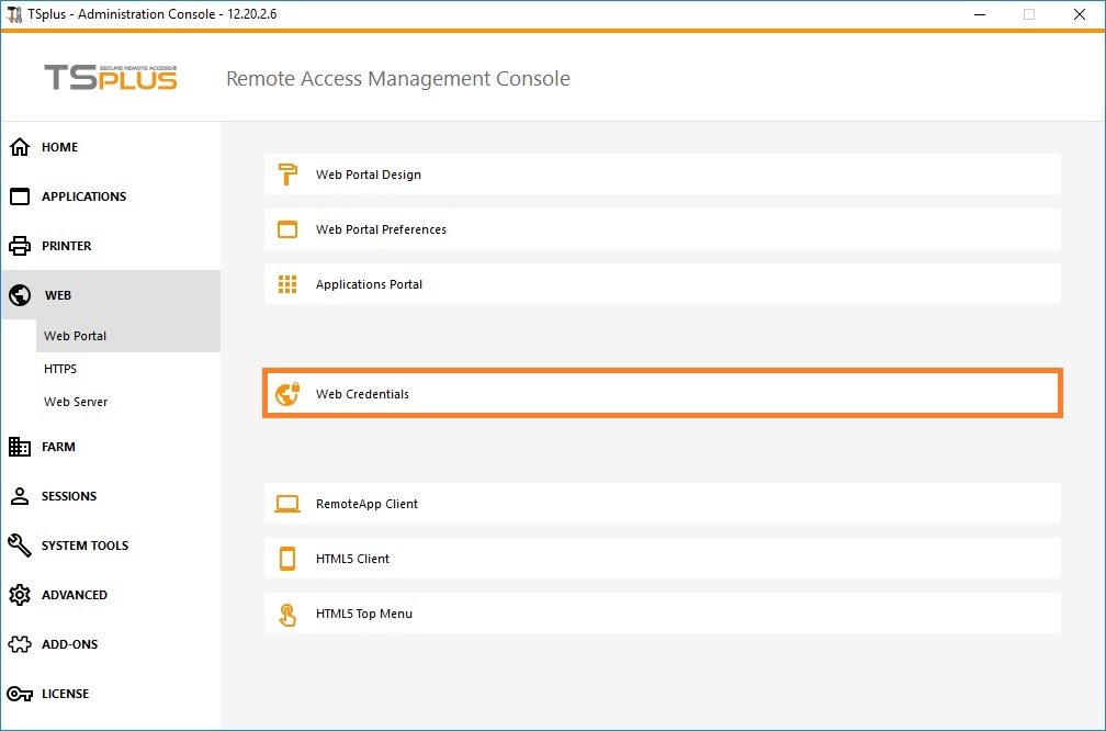 TSplus invalid credentials download