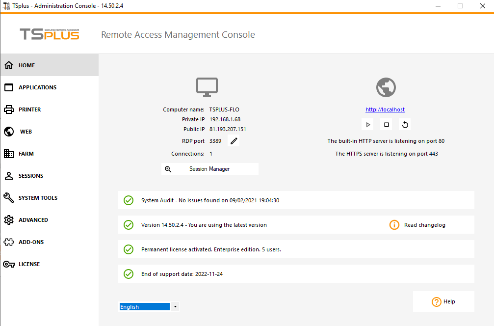 TSplus trial license download