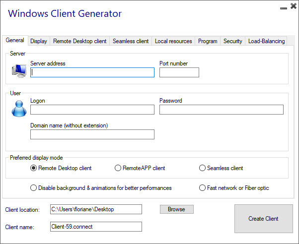 TSplus remote desktop client download