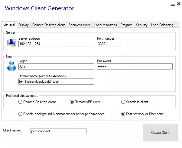 TSplus portable client generator download