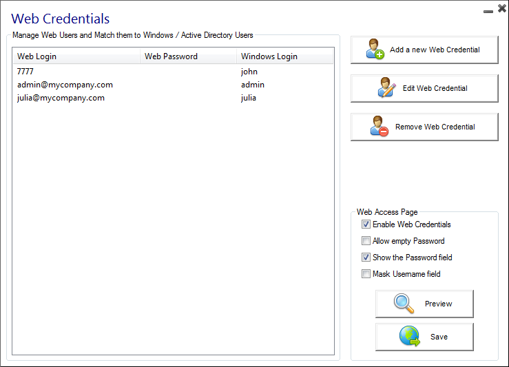 TSplus web credentials download