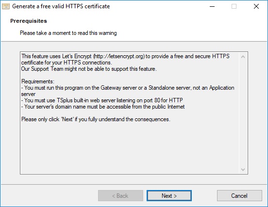 TSplus import ssl certificate pricing