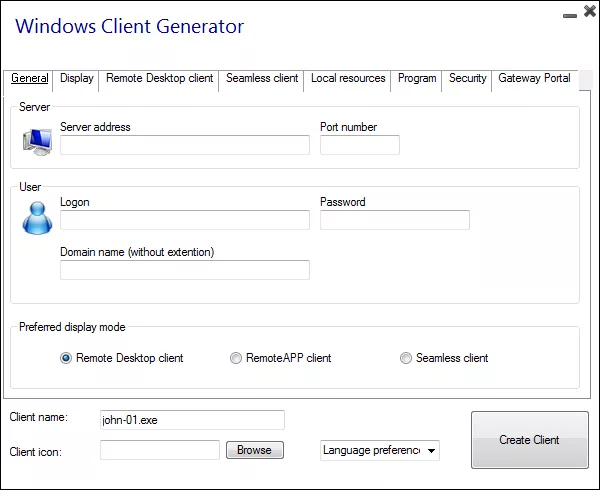 TSplus setup-connection client.exe pricing