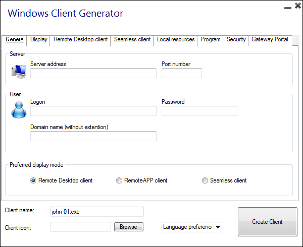 TSplus setup-connection client.exe pricing