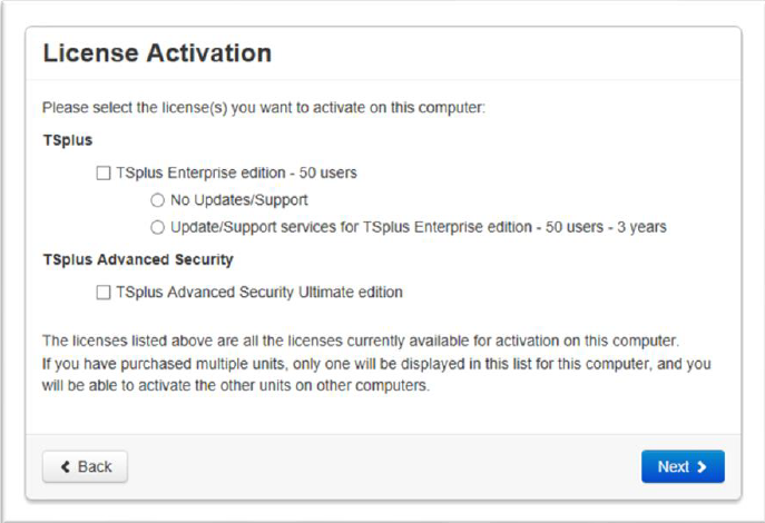 TSplus licence download